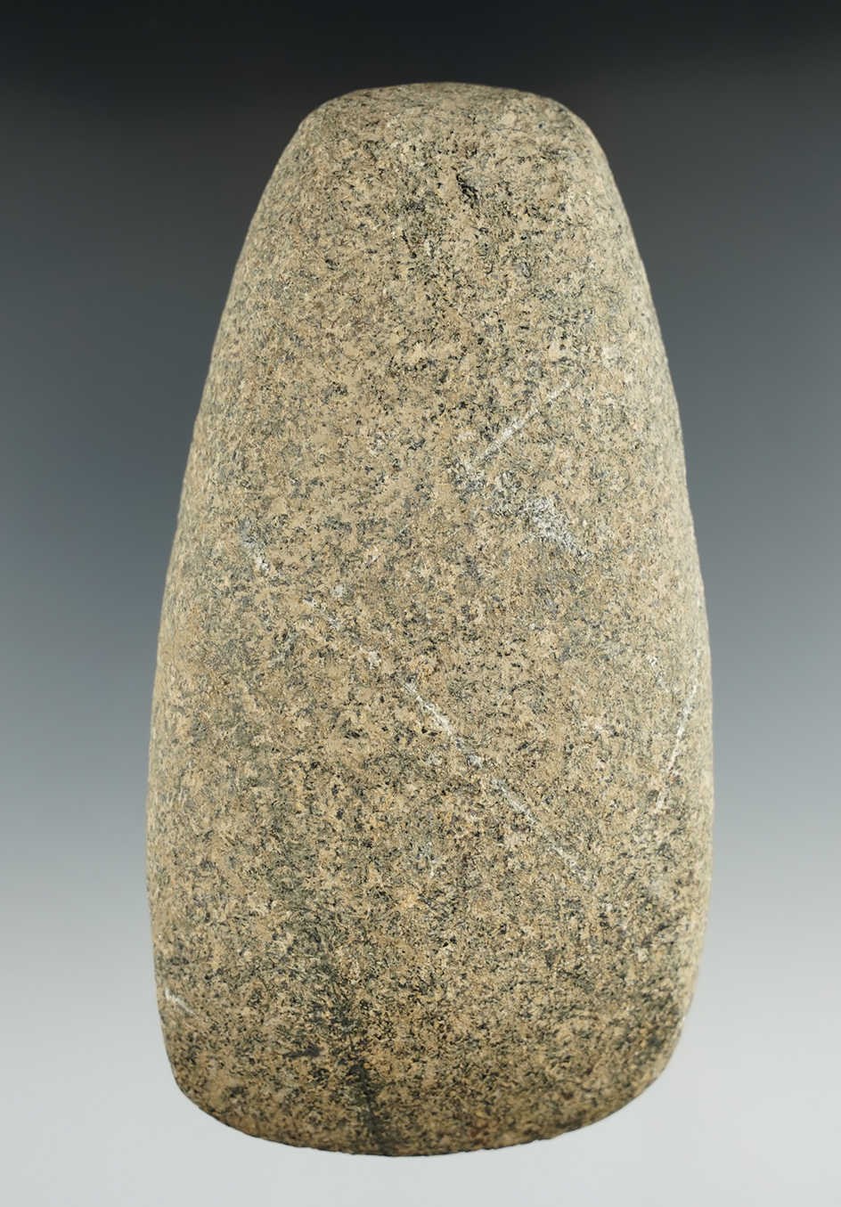 4 13/16" Hardstone Celt with good use-polish to the bit area found in Auglaize Co., Ohio.