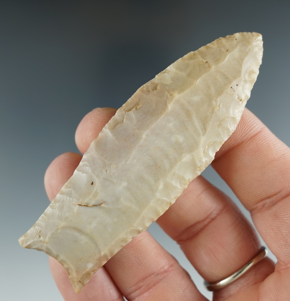 3 1/16" Cumberland made from Carter Cave Flint, found in Wayne Co., Kentucky. Ex. Vermillion.