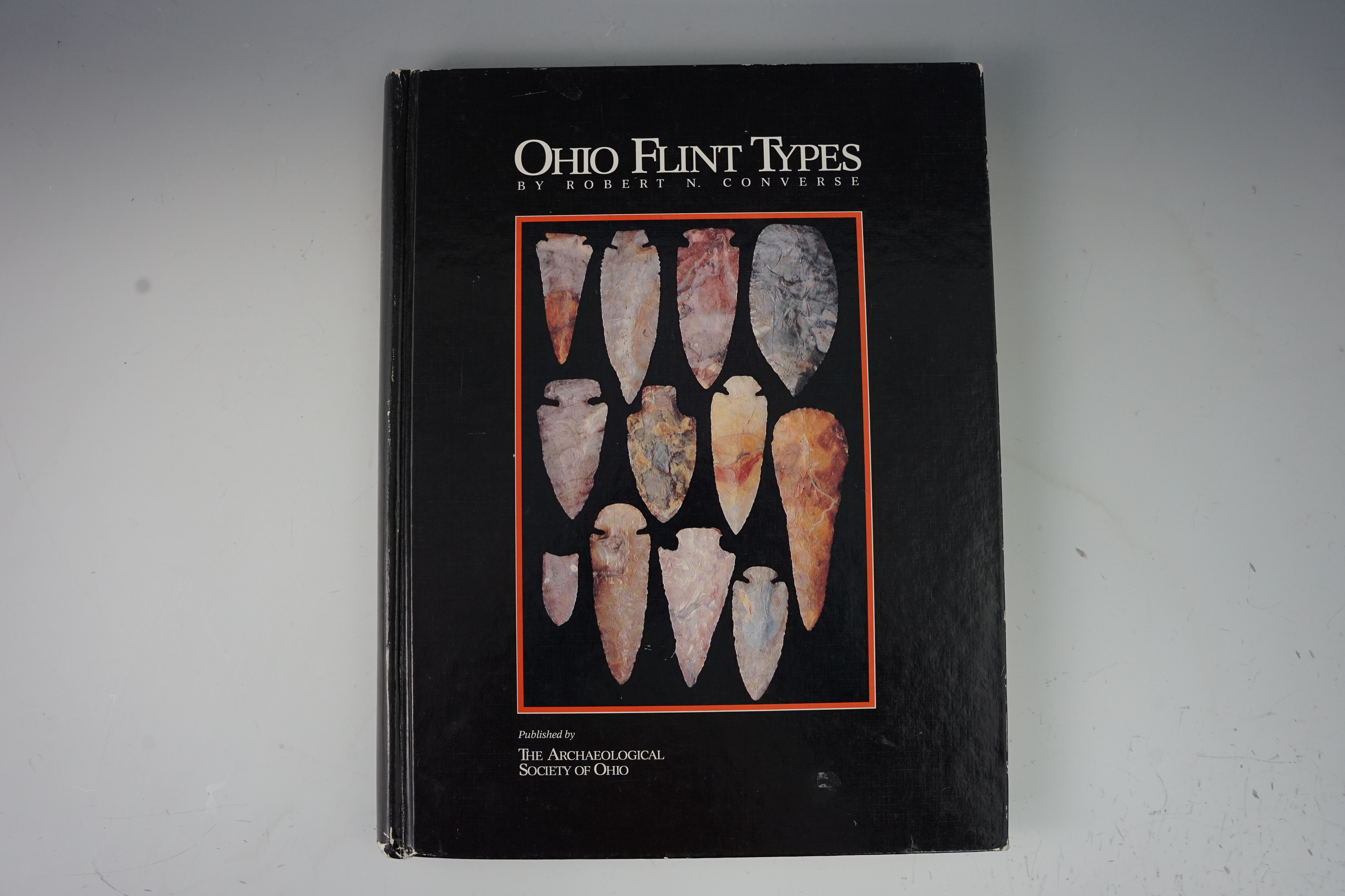Hardbound book "Ohio Flint Types" by Robert Converse. Some wear and back spine is a little loose.