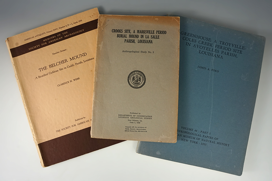 Set of 3 site publications from the 1940's and 1950's including "The Belcher Mound".