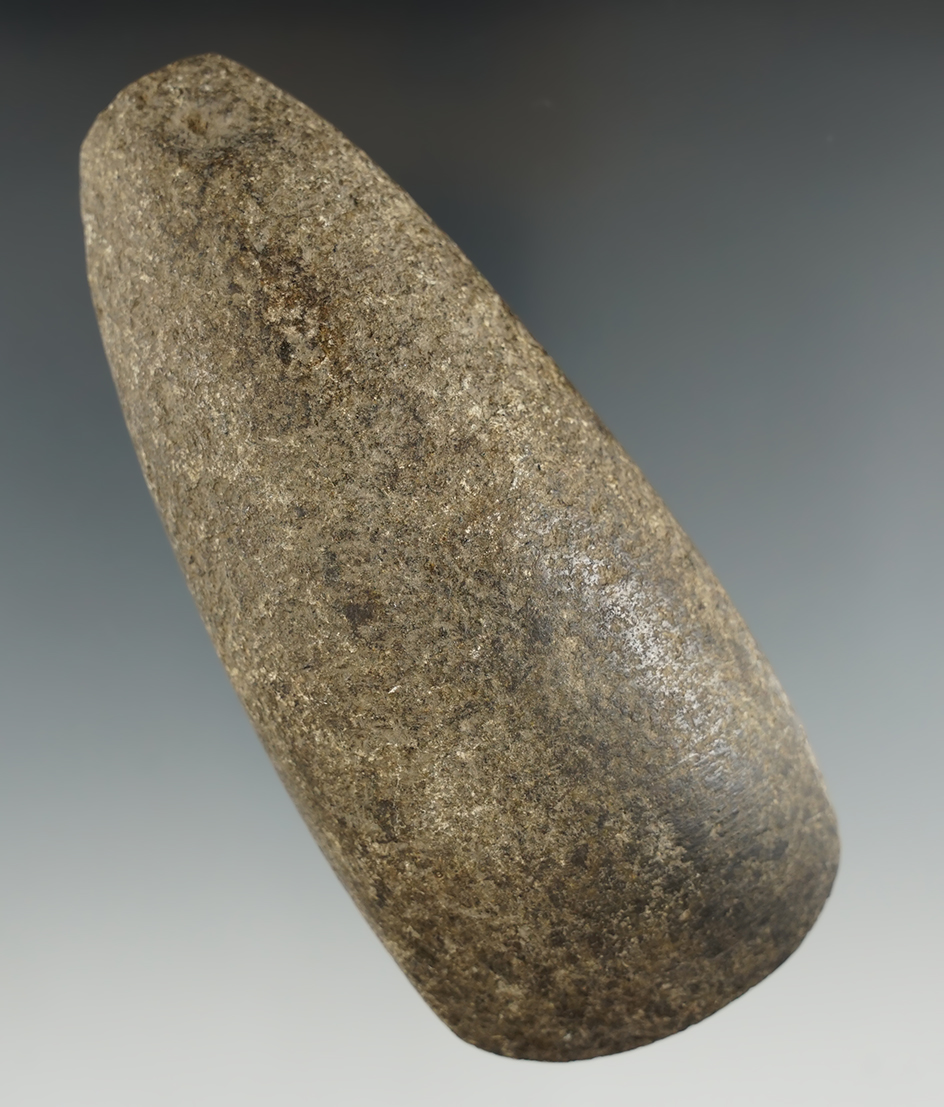 4 3/4" Adze that is nicely polished found in Wyandot Co., Ohio. Ex. Kim Augur Collection.