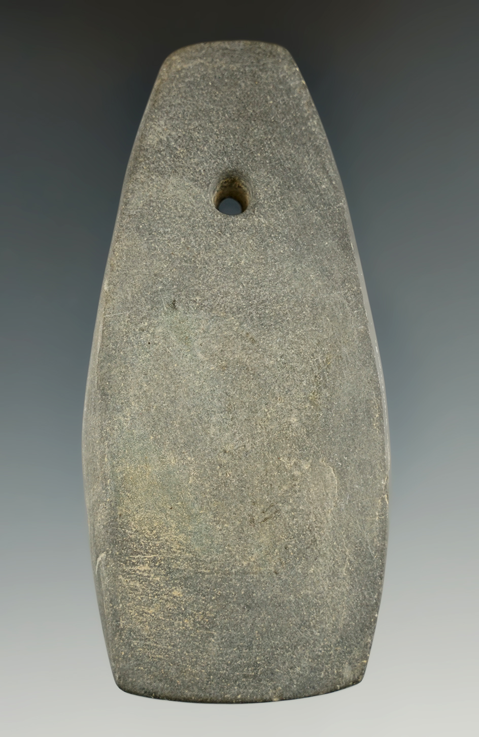 3 9/16" Pendant made from Slate. Found in Mercer Co., Ohio, in 1973.