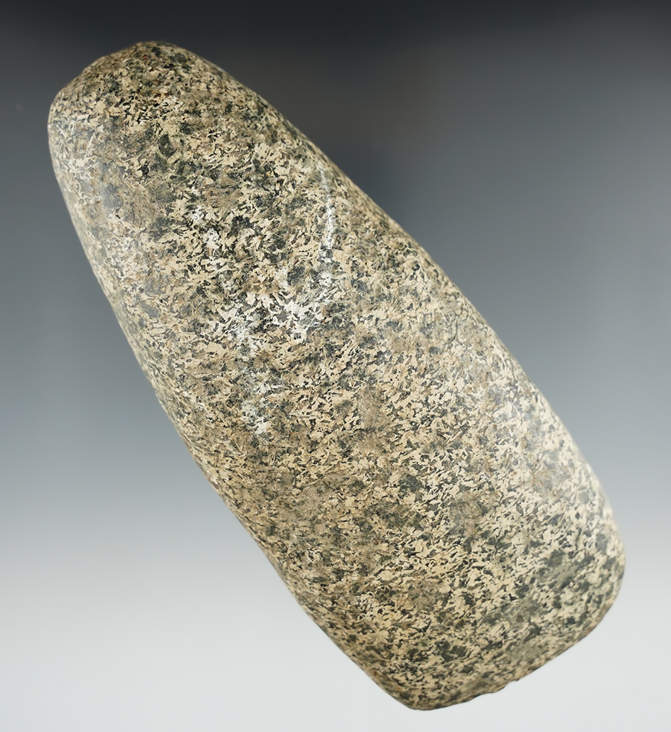 5 9/16" well styled and nicely polished granite Celt in very nice condition found in Ohio.
