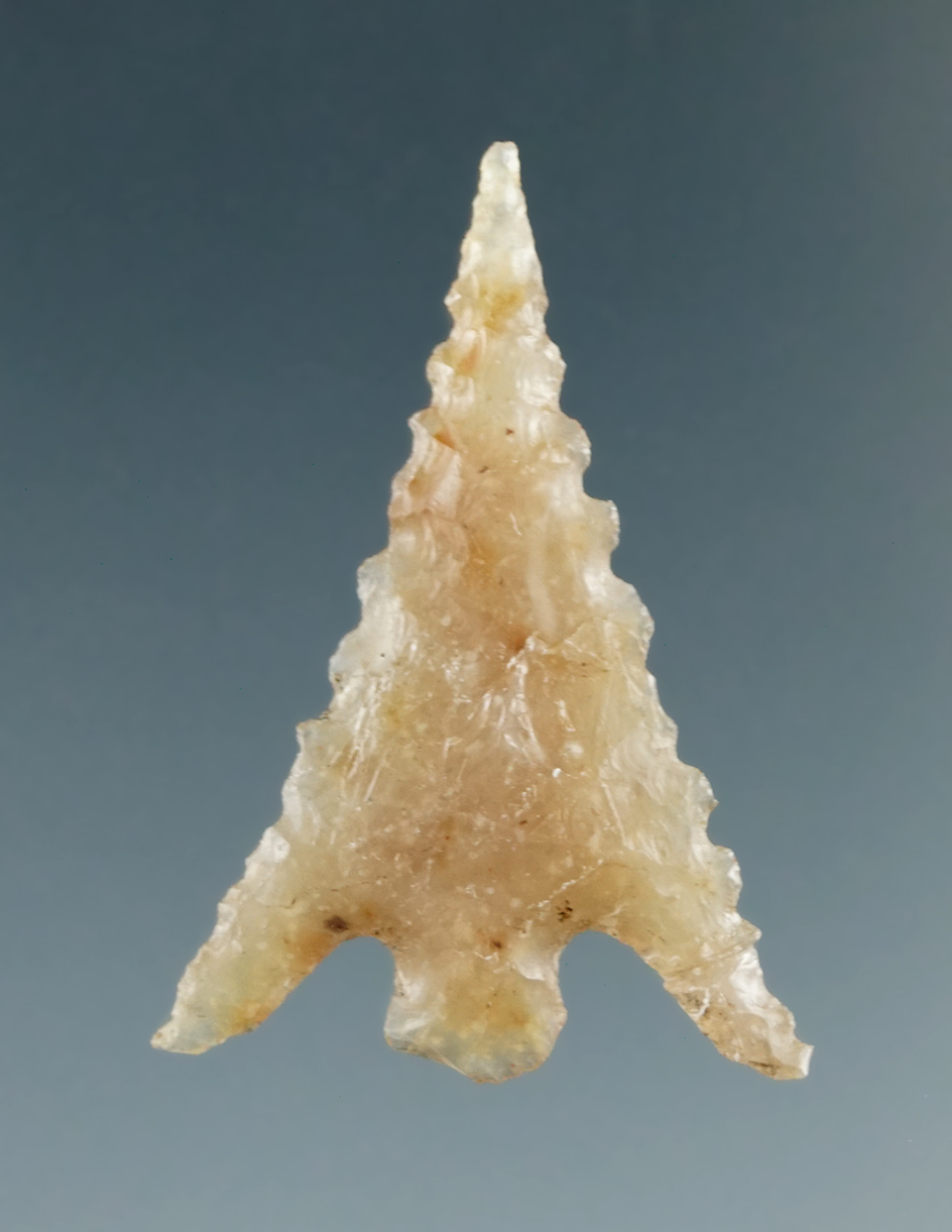 1 1/8" Columbia Plateau with nice serrations made from Translucent Agate,Columbia River.