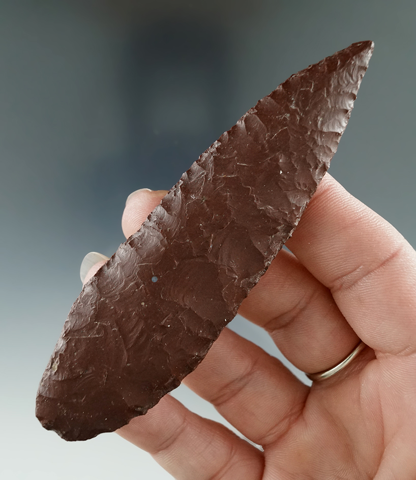 4" Cascade Knife made from Brown Jasper, found near the Columbia River.