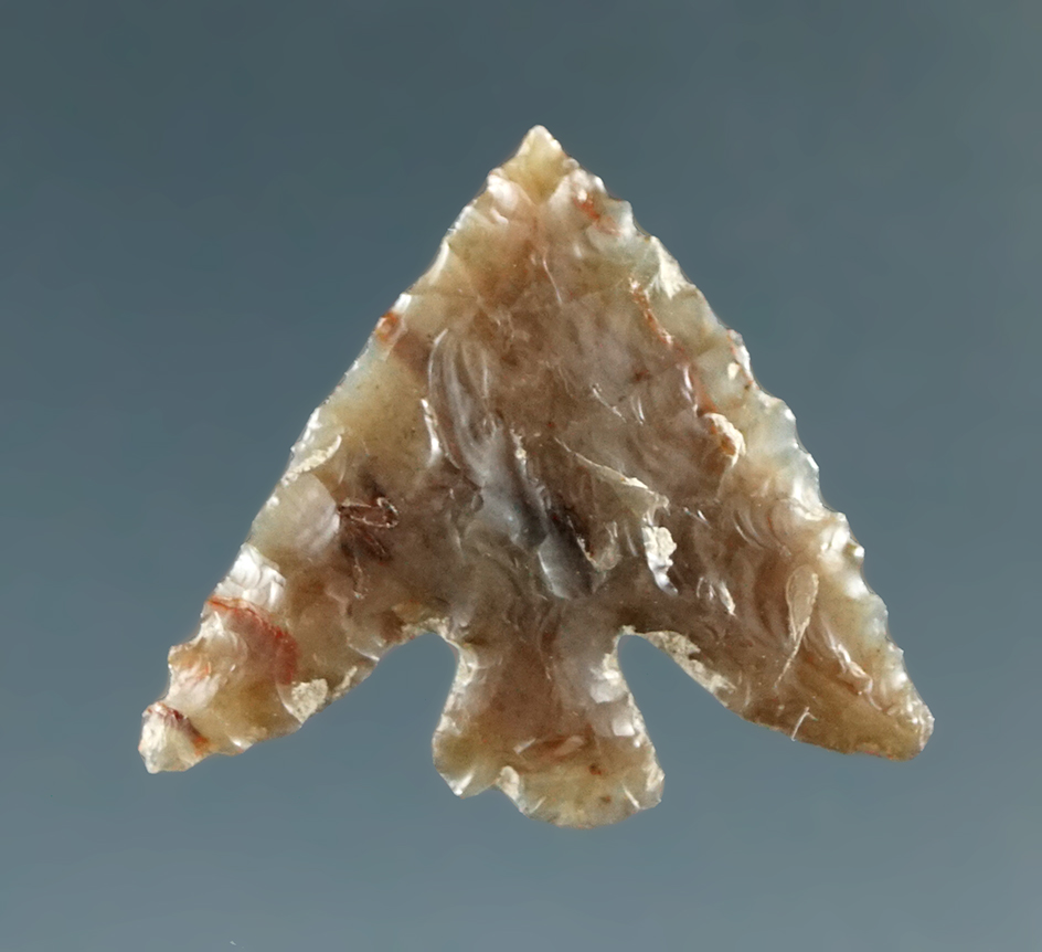 5/8" Columbia Plateau Thin-Gem made from Translucent Moss Agate, found near the Columbia River.