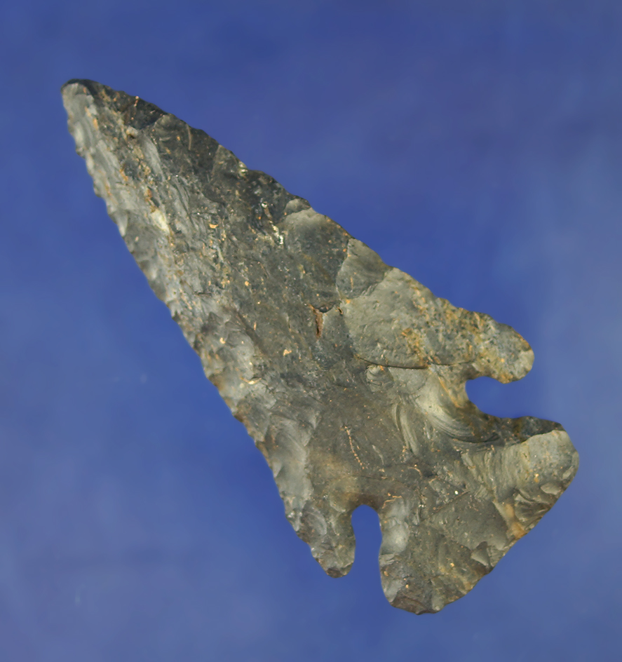 3 3/8" Coshocton Flint Thebes Bevel found in Perry Co.,  Ohio.
