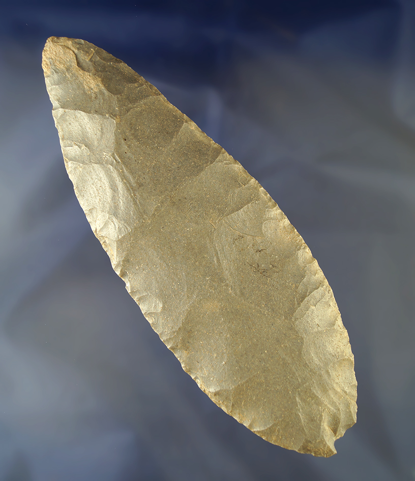 8 1/8" Hopewell Blade found in Ross Co., Ohio. Ex. Cherry, Von Hilliard Collections.  Dickey COA.