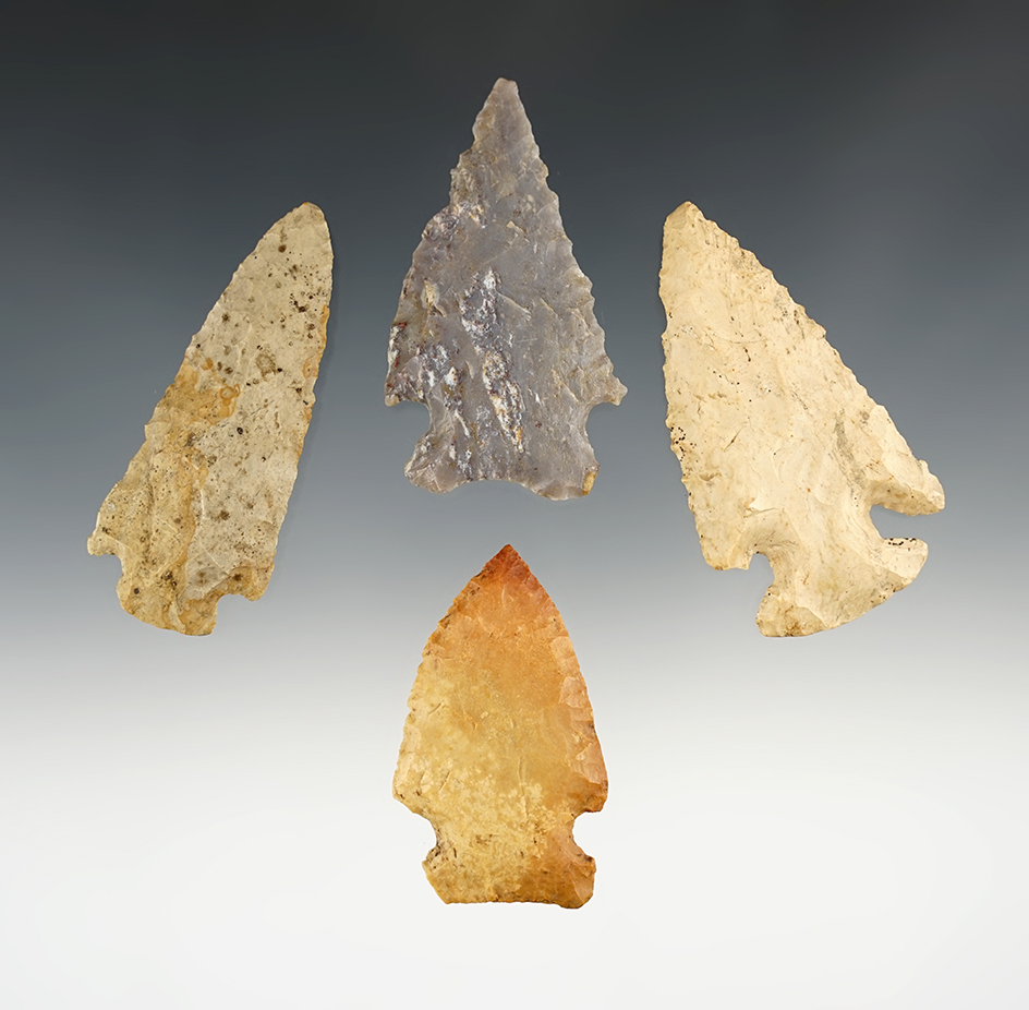 Set of 4 Midwest points in good condition. The largest is 2 3/4".