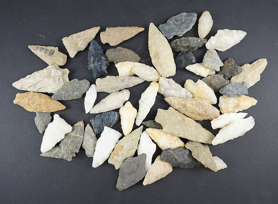 Set of 50 points found in the Eastern U.S. The largest is 3".