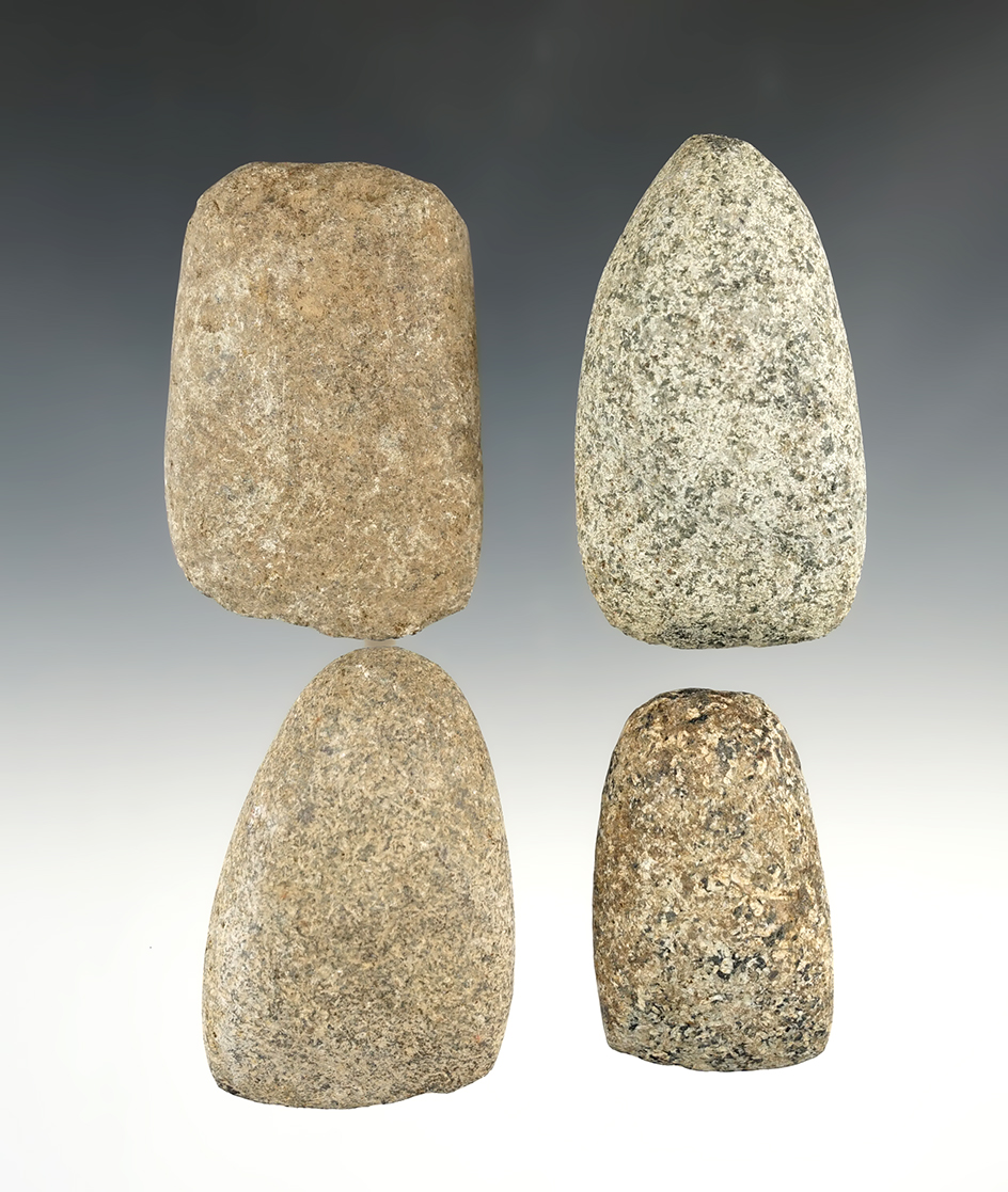 Set of 4 Midwest Celts that are well patinated. The largest is 2 7/8".