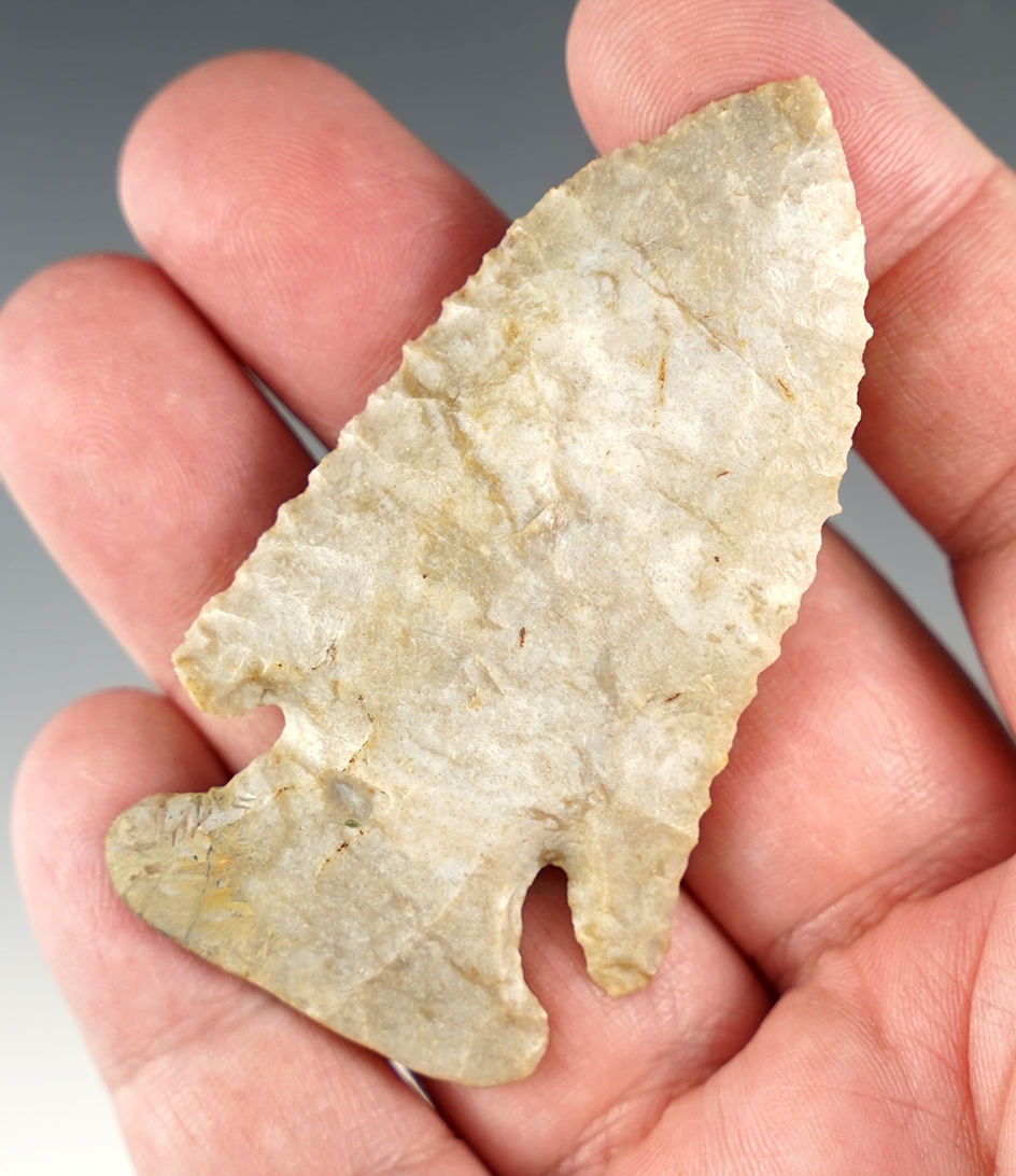 2 13/16" Ohio Archaic Bevel. One spot of restoration to a base corner. Great edge work.