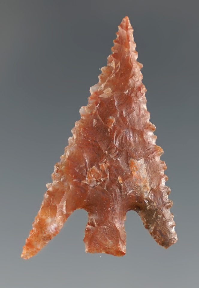 Beautiful material on this 1 3/8" Columbia Plateau found near the Rogue River. Ex. Vern Emil.