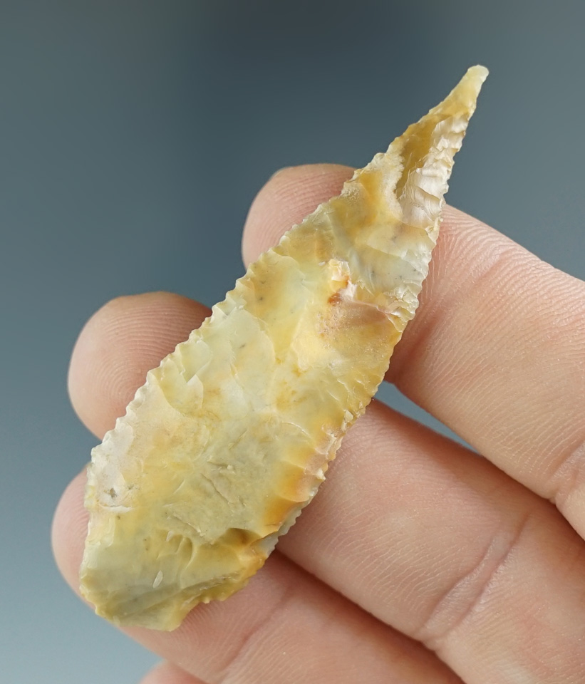 2 3/8" Uniface Knife found by Norma Berg between Vantage &  Priest Rapids, WA.  Bennett COA.