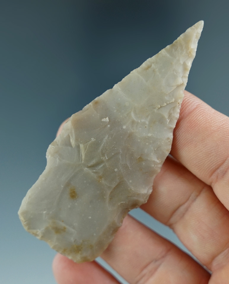 2 7/8" Lajita found on the Pecan Spring Ranch, November 16th, 2002, in Kerr Co., Texas.  Rogers COA.