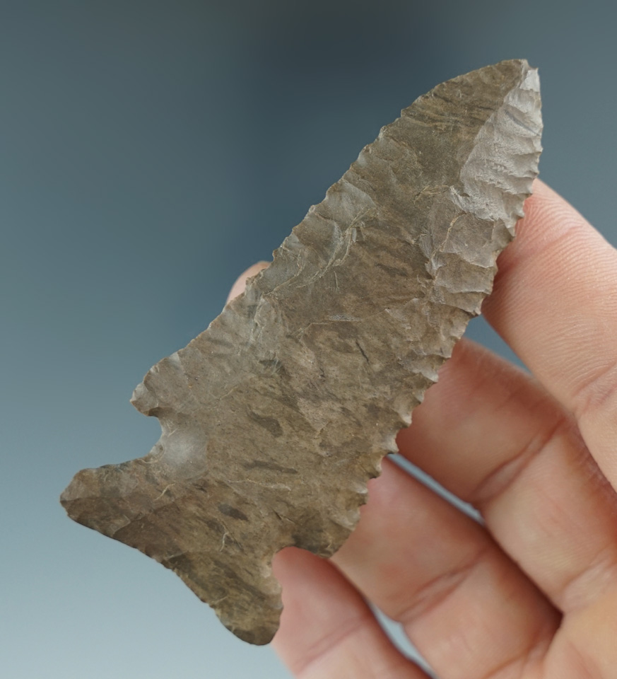 3" Dover Flint Knife found in Hardin Co., Tennessee that is very nicely flaked. Ex. Henry English.