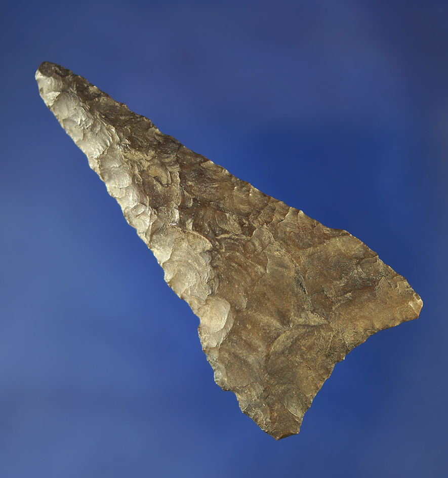 Excellent flaking and style on this 2 1/2" brown mottled Jasper Columbia Mule Ear.