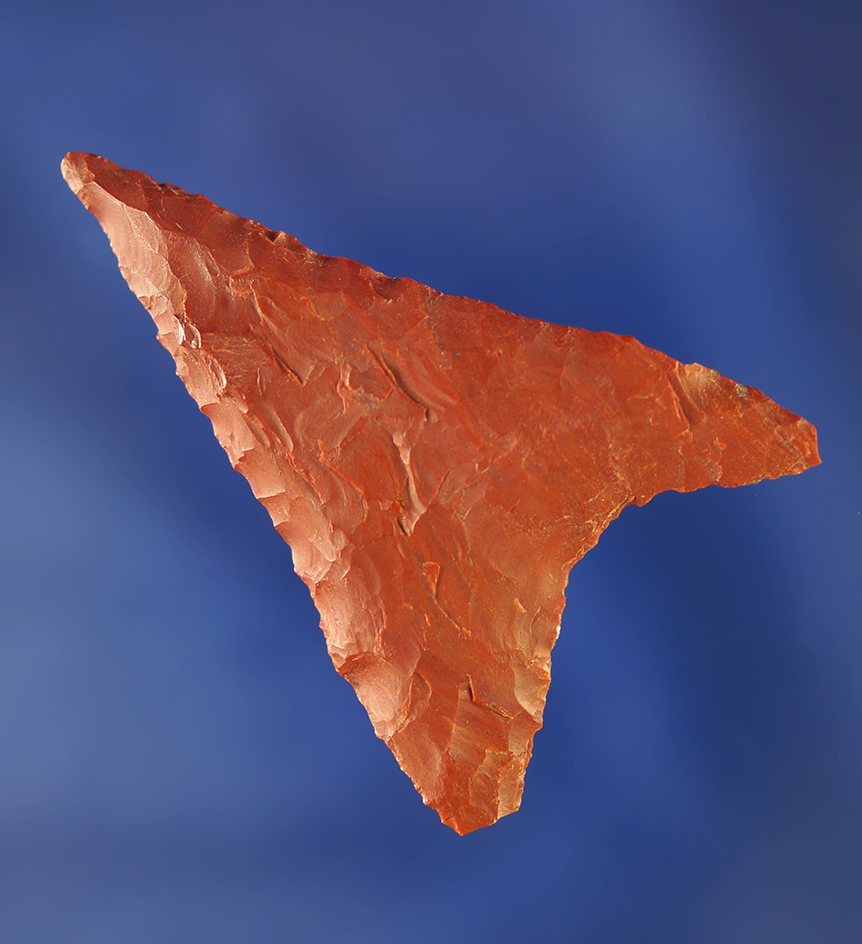 2 3/16" Columbia Mule Ear made from attractive red Flint or Jasper.