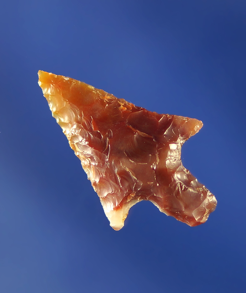 7/8" well styled and nicely flaked Wallula made from attractive multi-coloredagate.