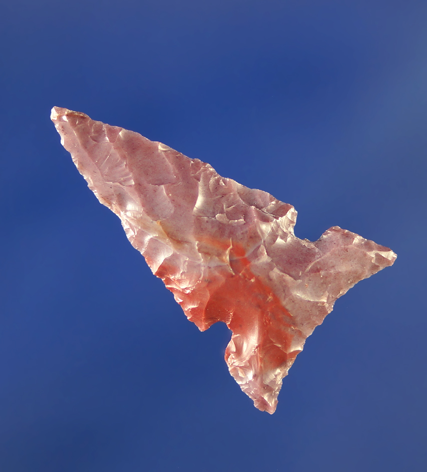 1 3/16" Desert Delta made from beautiful pink and red material.    Columbia River.