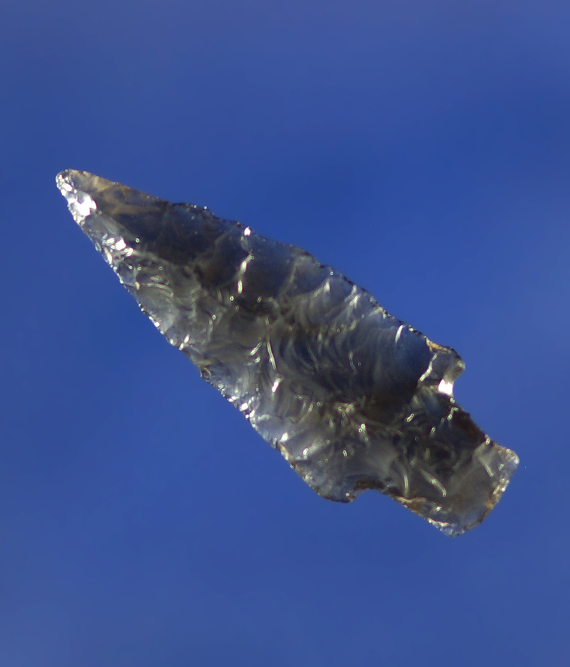 1 1/8" Rose Springs made from highly translucent obsidian.    Columbia River.