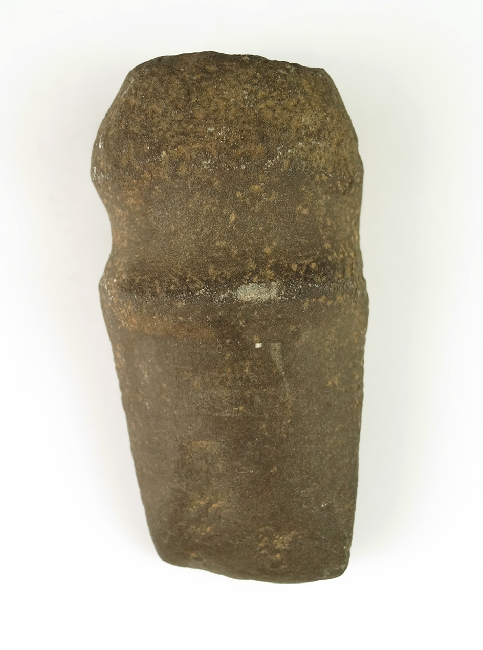 4" long 3/4 Grooved Axe found in Delaware Co., Ohio.