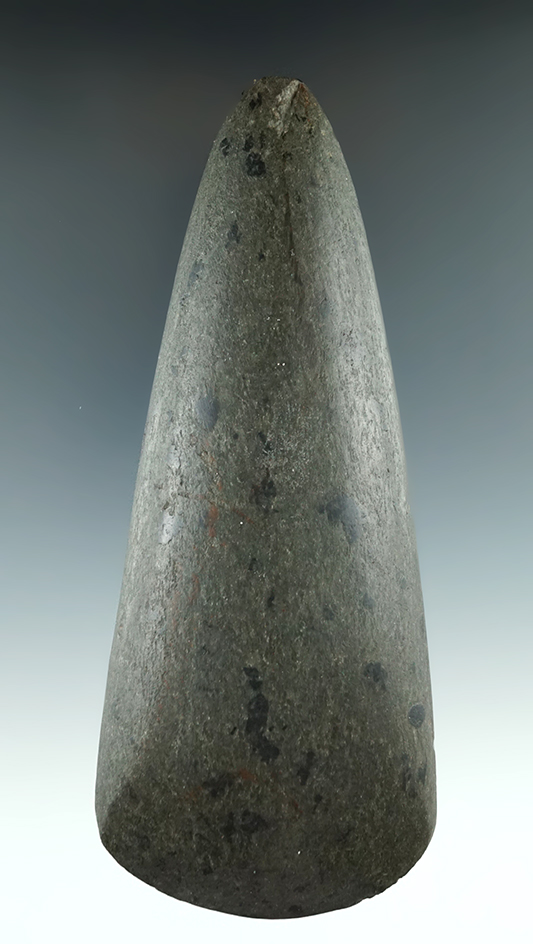 High-grade 5 1/2" Adena Celtfound in Huron Co., Ohio. One spot professionally restored.