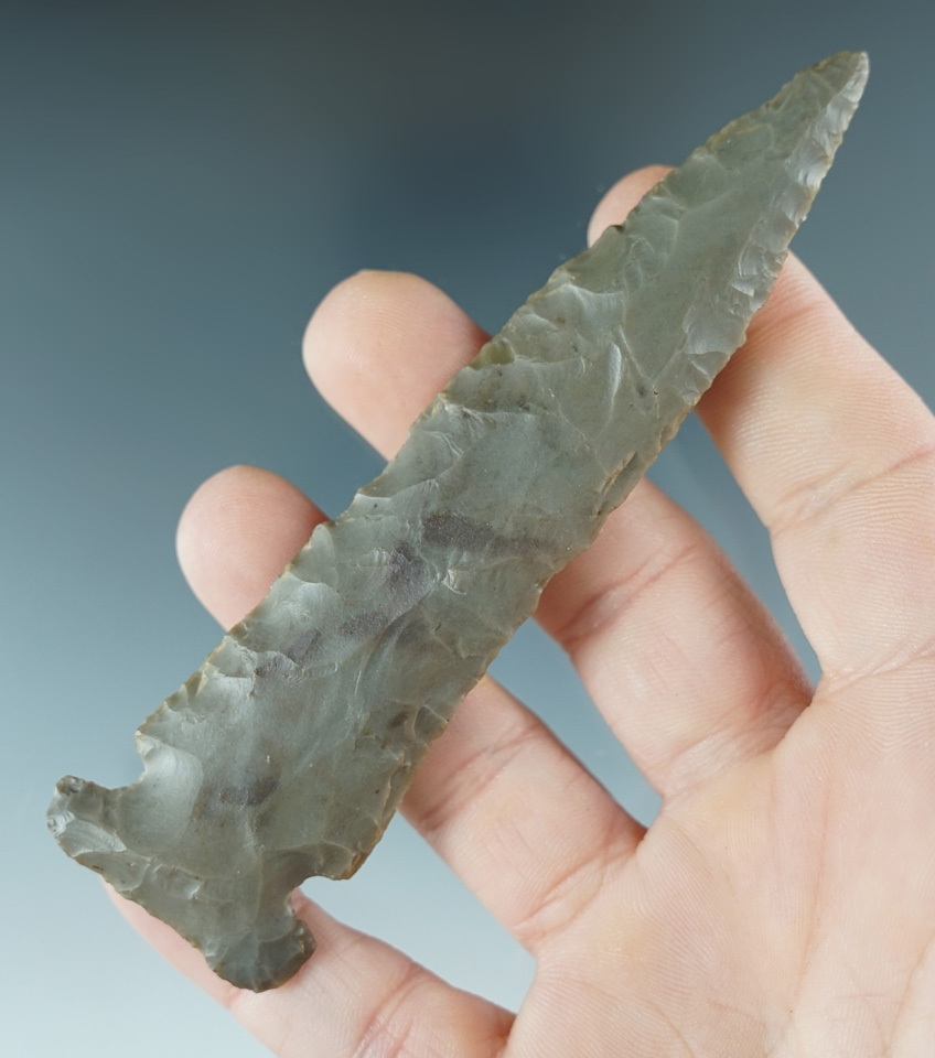 4 5/16" Sonora Flint Big Sandy Sidenotch Point. Found in Kentucky. Nice example.