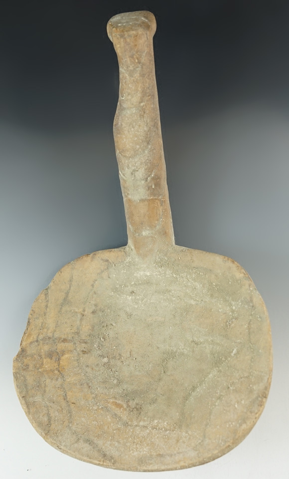 Very old 9" long burl wood spoon/ladle with one small nick to rim found in New York.