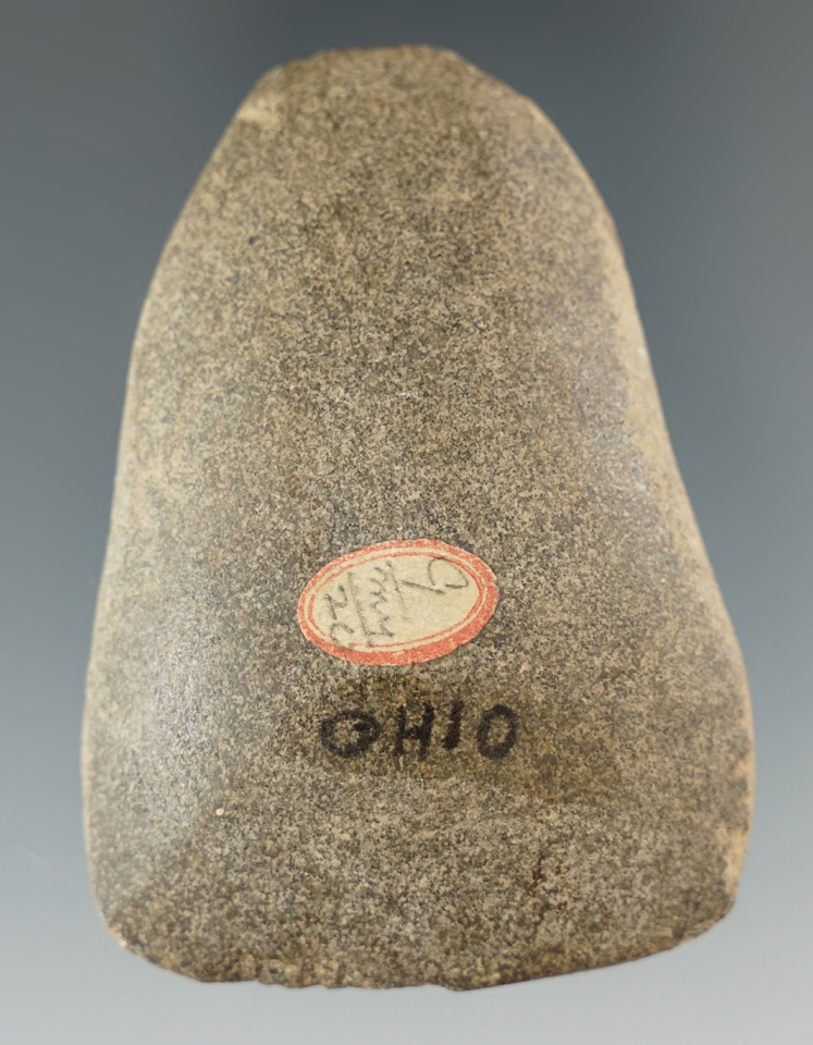 2 7/16" hardstone Celt found in Ohio.