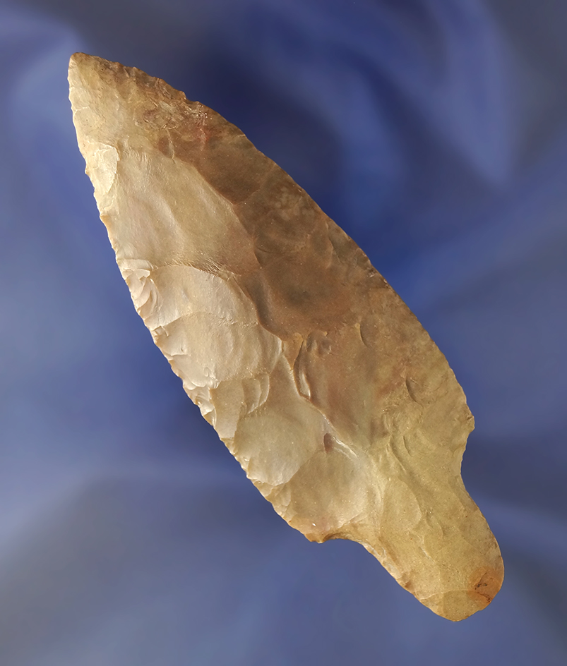 Beautiful material on this 4 1/4" Adena which has a bit of well done restoration at the tip area.