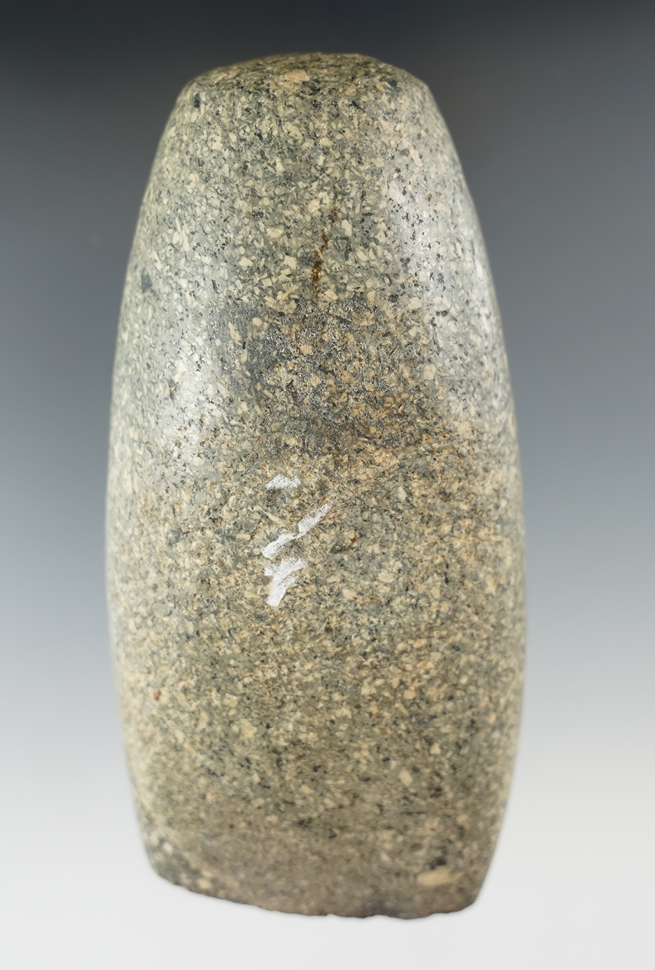 4 3/4" Hardstone Adze found near Toronto, Jefferson Co., Ohio. From the collection of K. Blake.