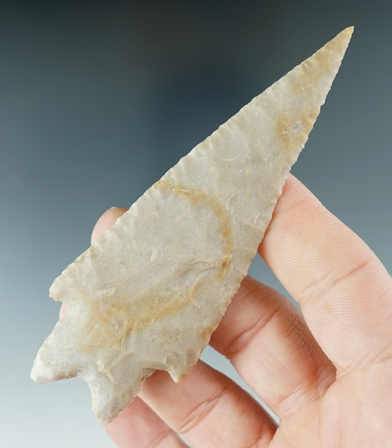 3 7/8" Pedernales found in Edwards Co., Texas. Comes with a Rogers COA.