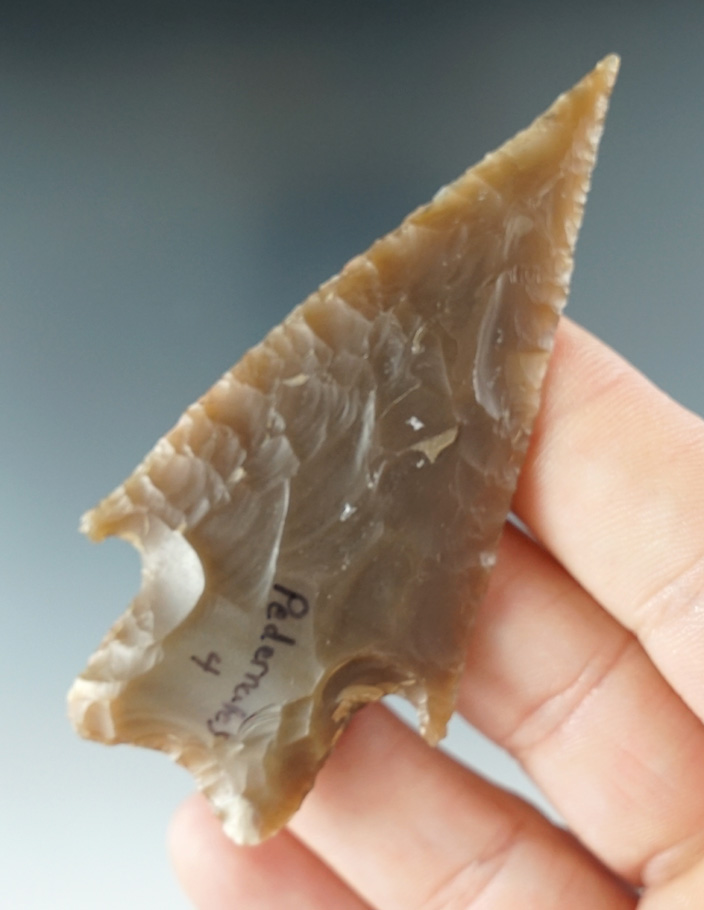 3" Pedernales found in Comanche Co., Texas. Comes with a Rogers COA.