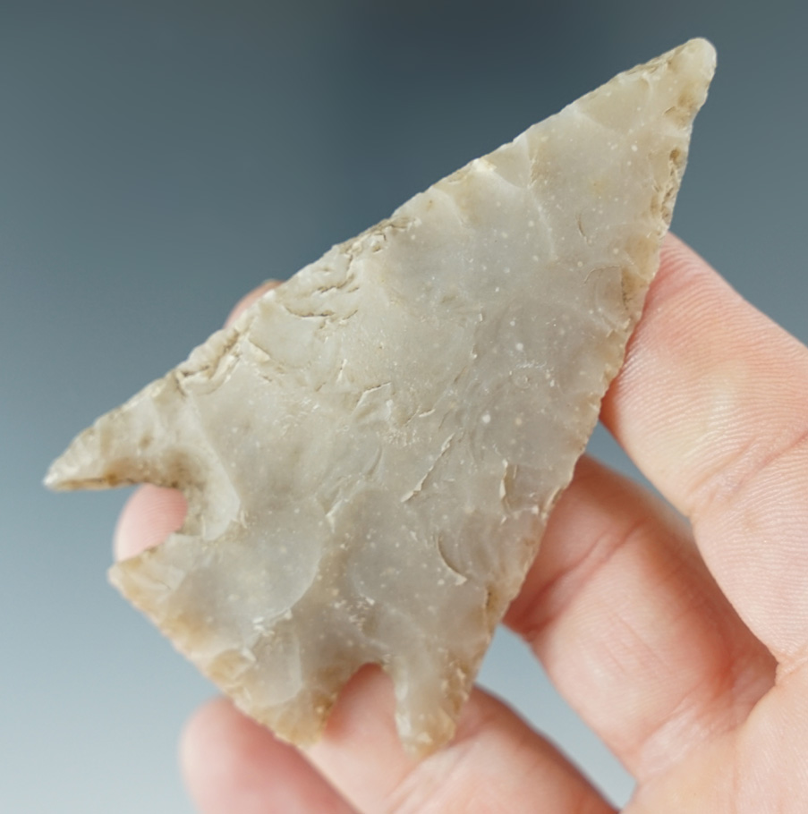 2 15/16" Castroville made from well patinated Chert, found in Texas.