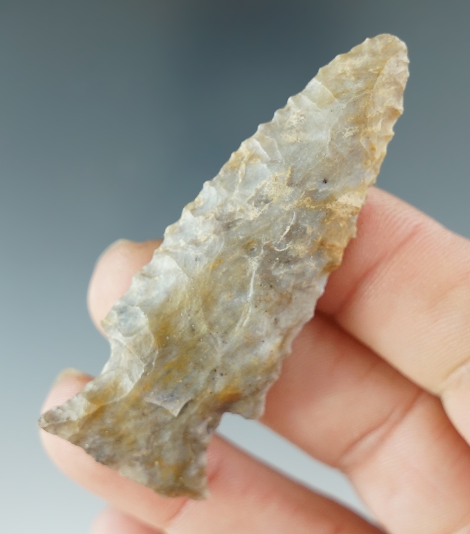 2 7/16" Lowe Point found in Posey Co., Indiana, made from attractive material.
