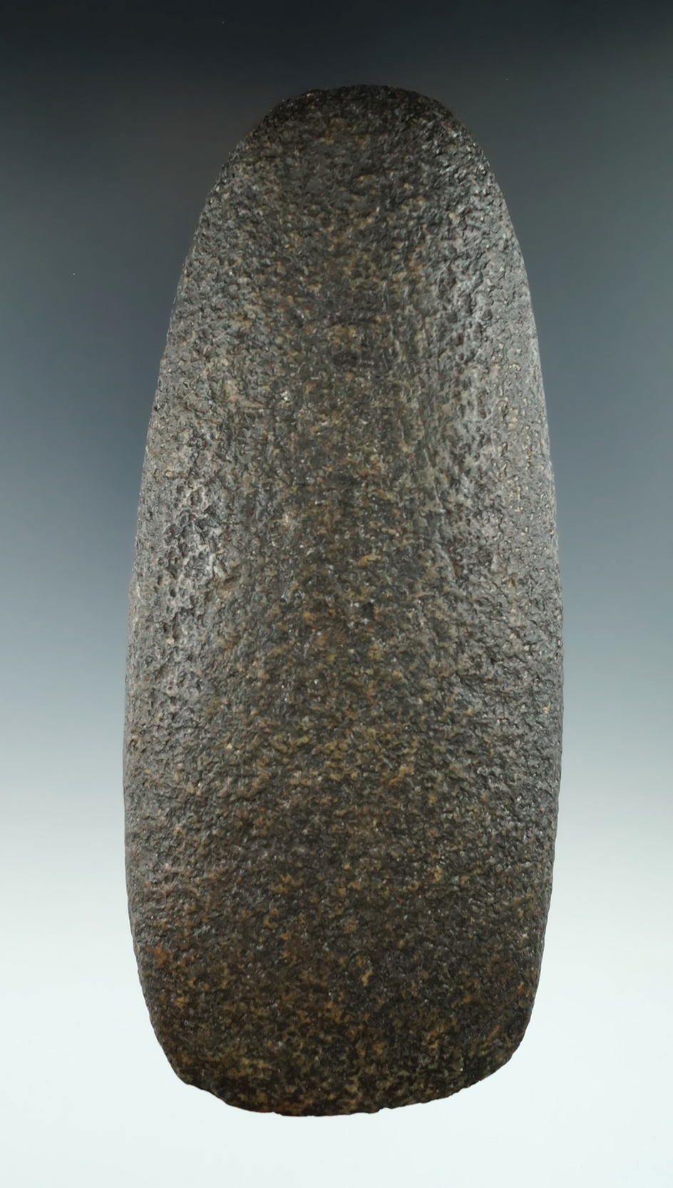 5 1/2" Heavily patinated and nicely styled Hardstone Celt - perfect condition found in Huron Co., OH