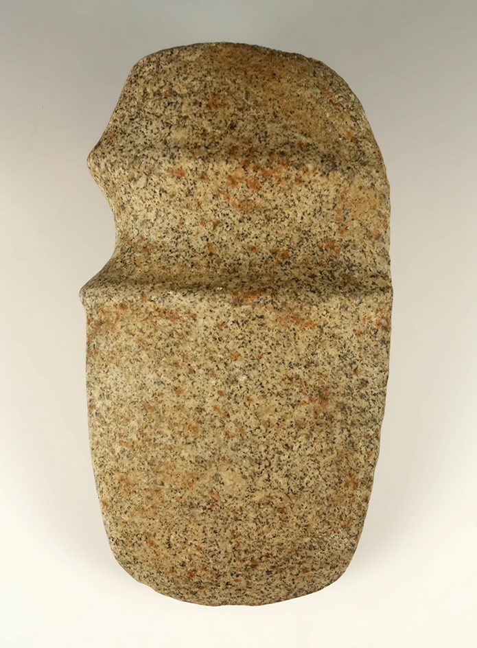 7 7/8" Well defined 3/4 grooved Axe made from granite found in Vinton Co., Ohio. Bennett COA.