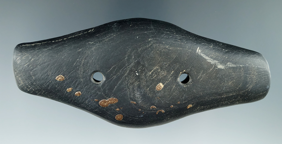 4 7/8" Expanded Center Gorget found in Defiance Co., Ohio in very nice condition.