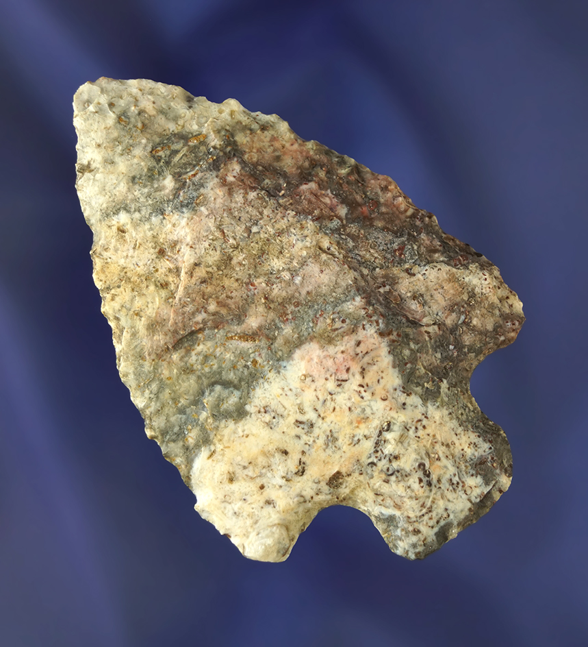 3 1/8" Snyders point found in Shelby Co., Missouri. Ex. Schaefer, Betts (finder). Bennett COA.