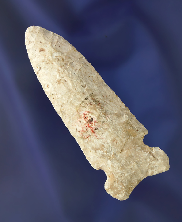 3 1/4" Oceola point found in Boone Co., Missouri with nice mineral deposits on surface.