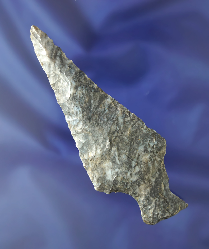 4 1/4" Coshocton Flint Ashtabula found in Lake Co., Ohio - beautifully mottled material.