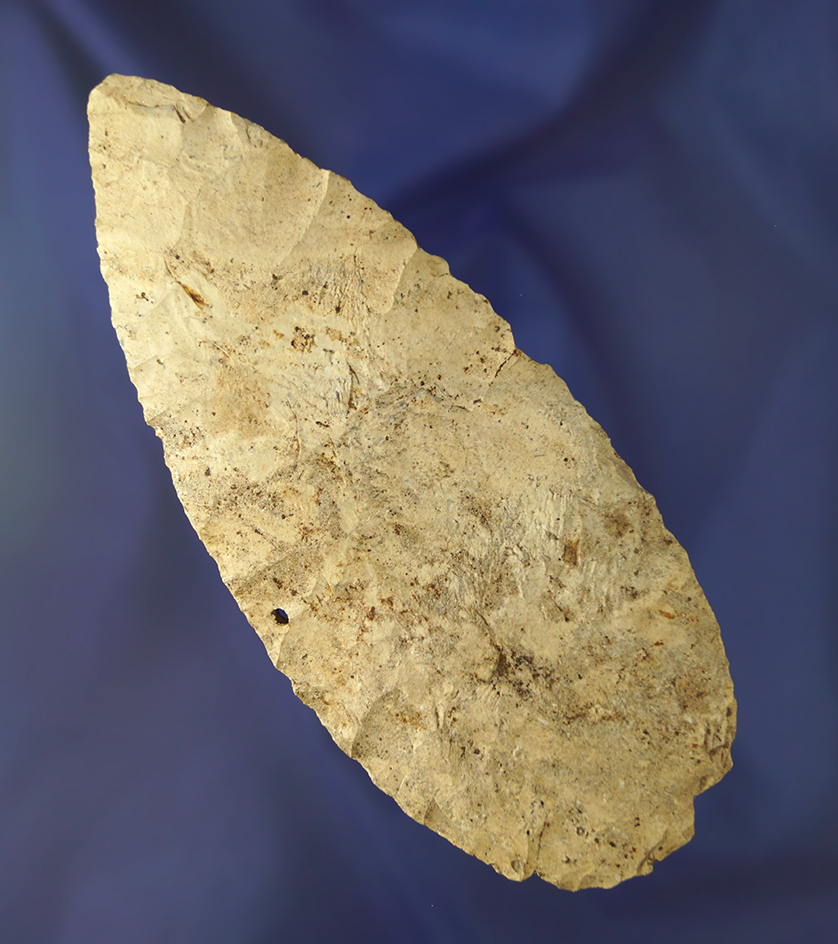 Big! 6 1/8" early Knife - Cobbs Triangular - Cooper Co., Missouri. Ex. Von Hilliard. Dickey COA