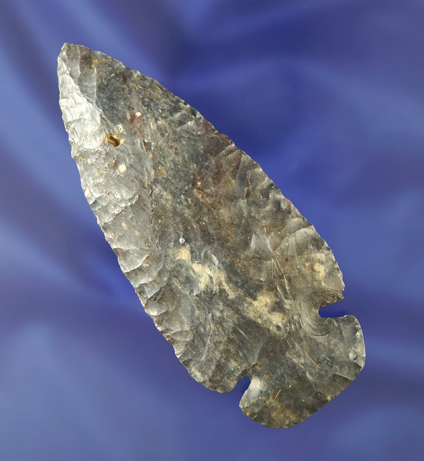 Nice! Classic style 3 11/16" Coshocton Dovetail found in Hocking Co., Ohio. Ex. Lester Tolliver.