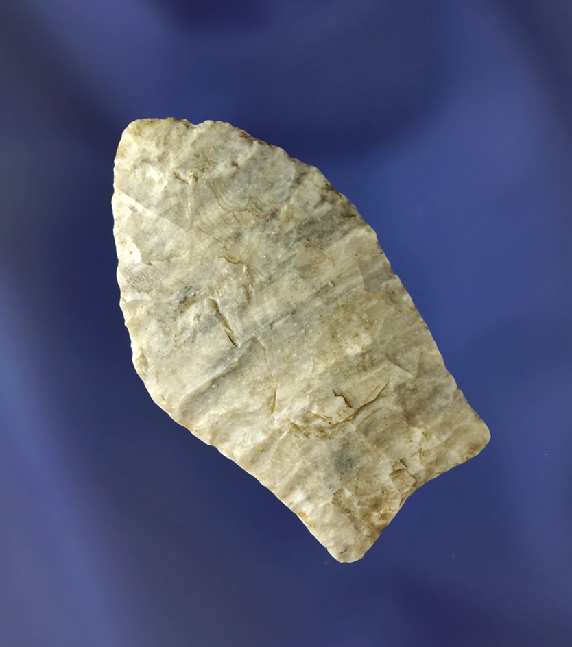 1 15/16" Paleo Crowfield/Pelican Lake from Lorain Co., Ohio. Rogers COA.