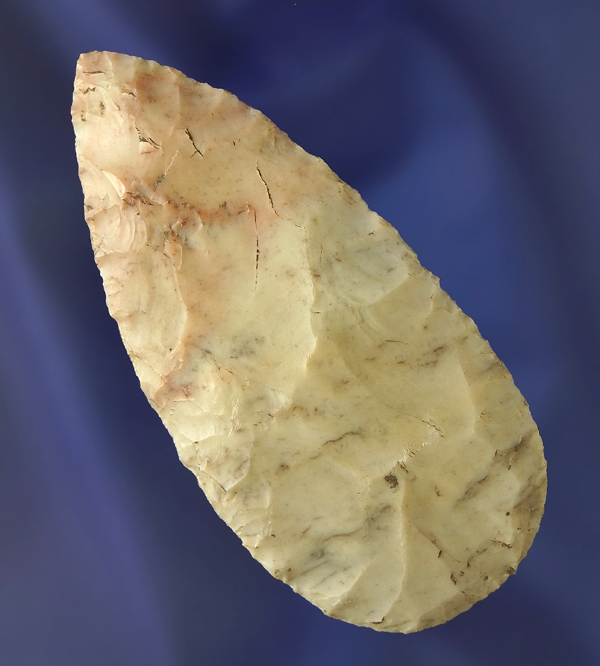 3 5/16" Flint Ridge Flint Hopewell Bladefound in Paulding Co., Ohio. Jackson COA.