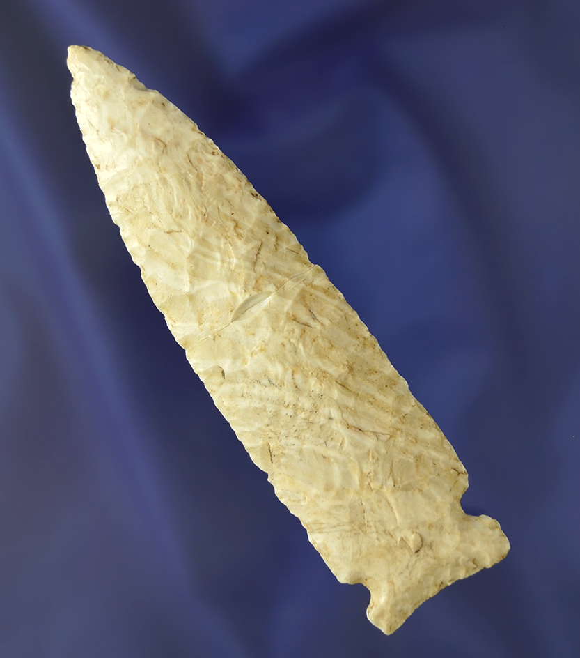 Excellent style on this 4 5/16" Brannon point found in Lincoln Co., Missouri. Perino COA.