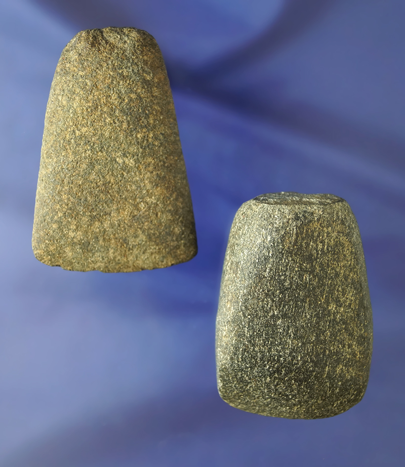 Pair of miniature Celts.  One found in Michigan, the other in Richland Co., Ohio.