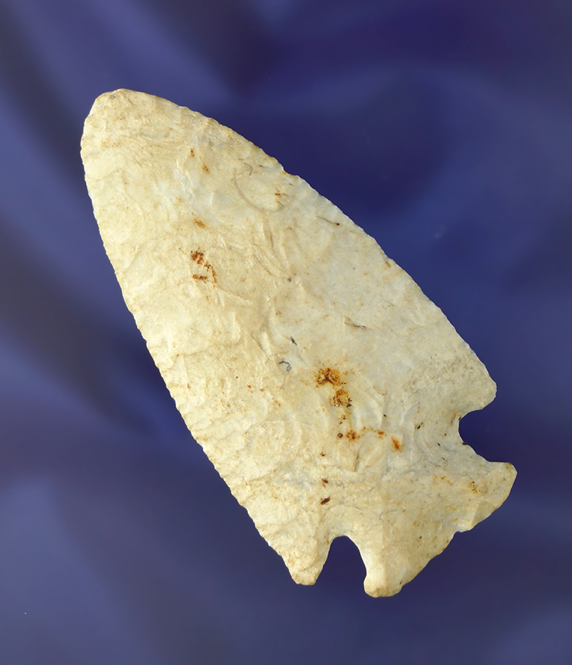 3 1/8" Hardin found in Ralls Co., Missouri with a restored tip area. Very nicely flaked artifact.