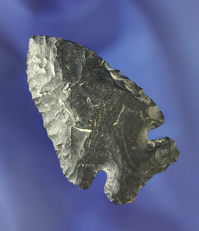 2 5/16" Thebes Bevel made from Coshocton Flint found in Richland Co., Ohio. Bennett COA.